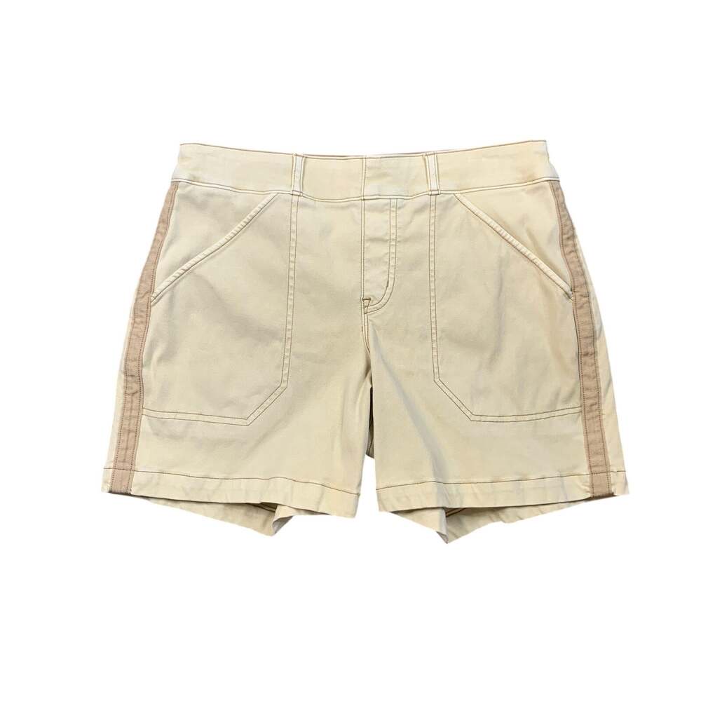 Spanx Shorts Women M Medium On The Go Pull On Utility Patch Pocket Stretch Twill